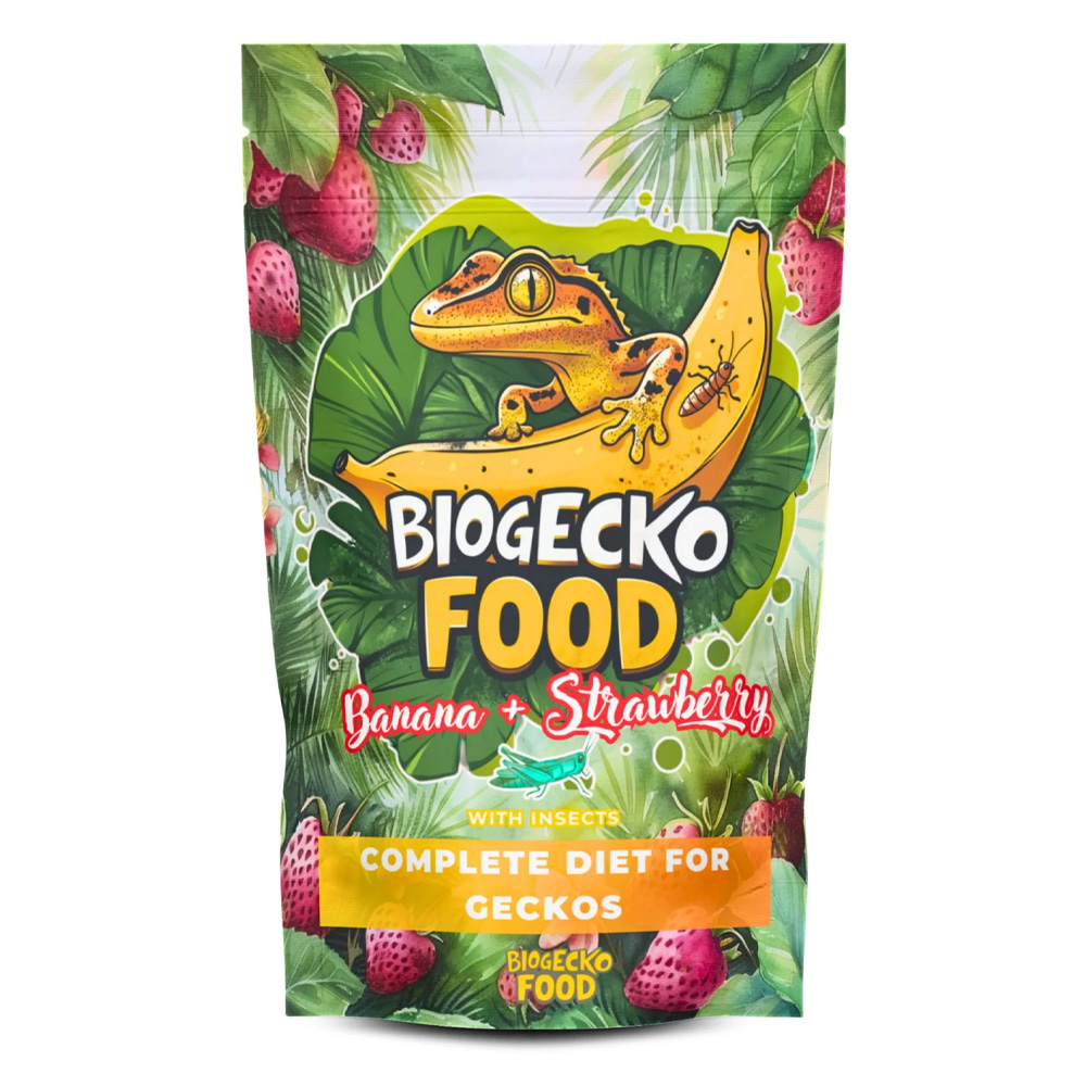 BioGecko Food Banana & Strawberry Pokarm dla Gekonów Orzęsionych 100g